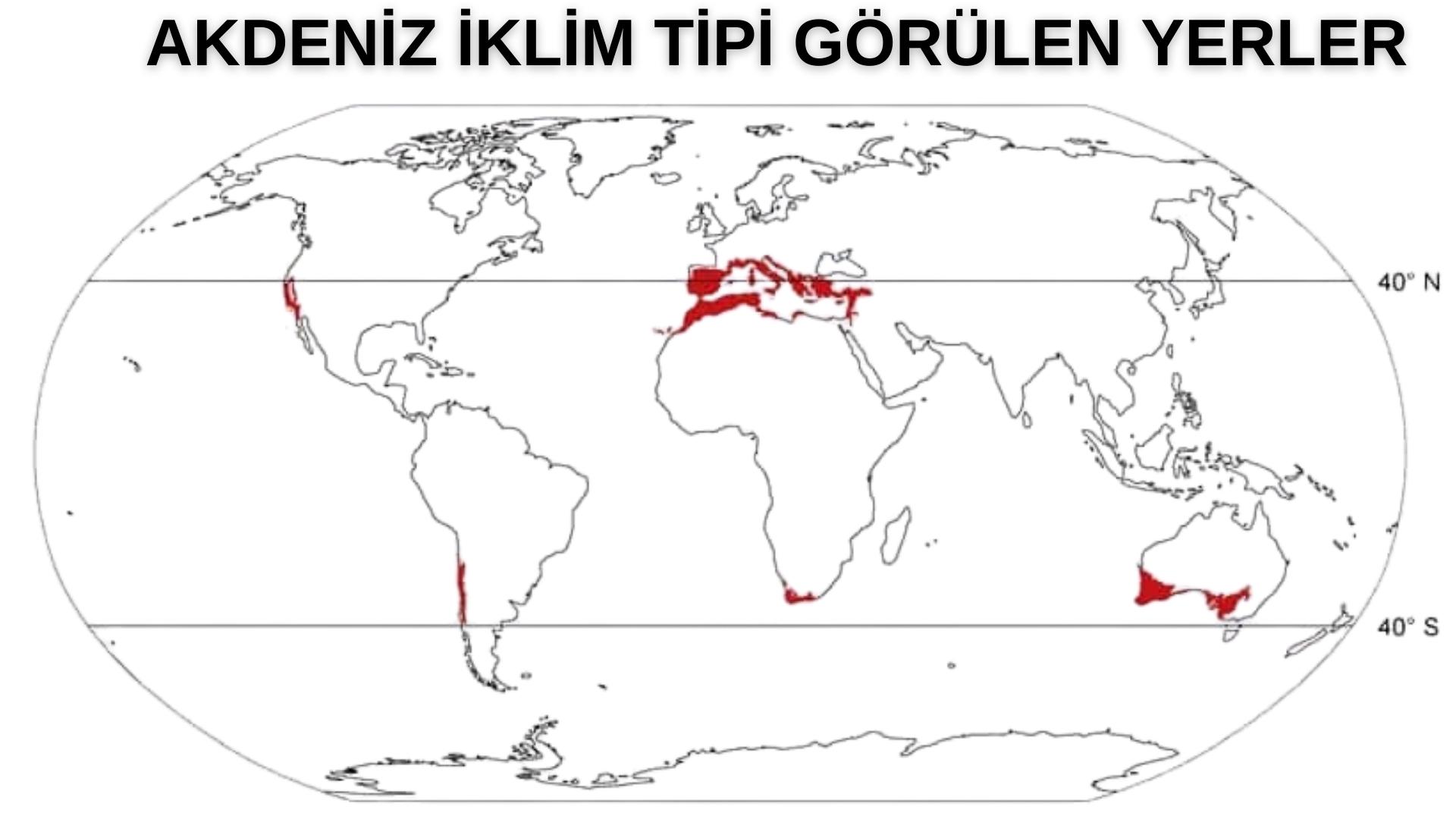 Akdeniz Iklim Tipi Bolgeler