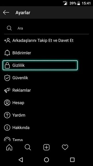 instagram hesap gizleme 1