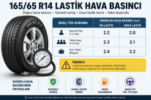 165 65 R14 Lastik Hava Basıncı